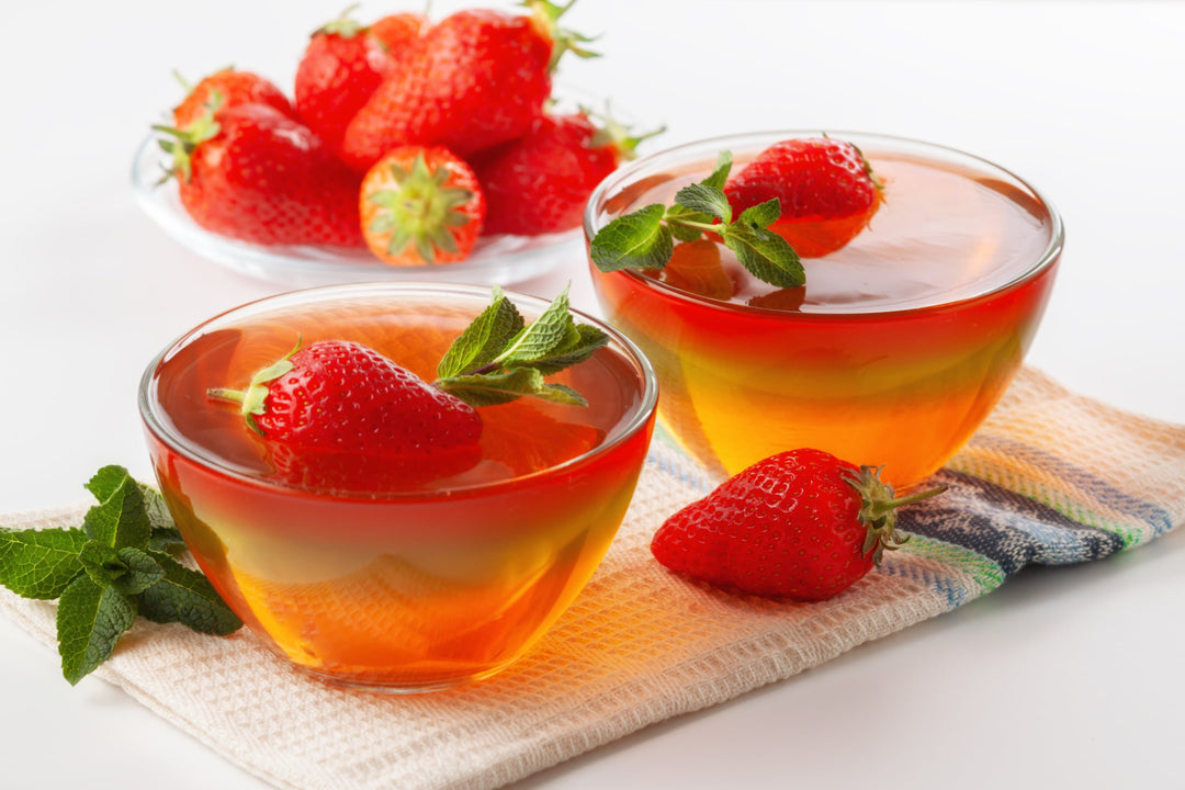 Kochen mit Tee - Fruity Strawberry Wackelpudding