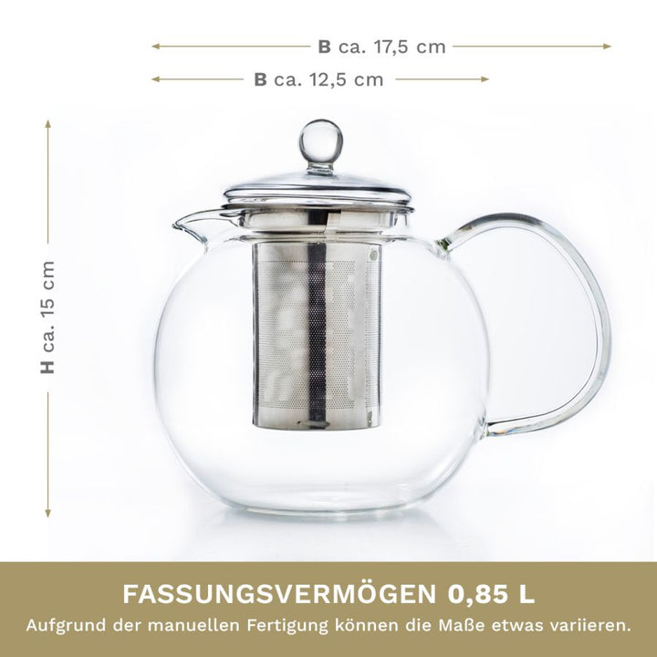Glas Teekanne "Schnabel" 0,85 Liter