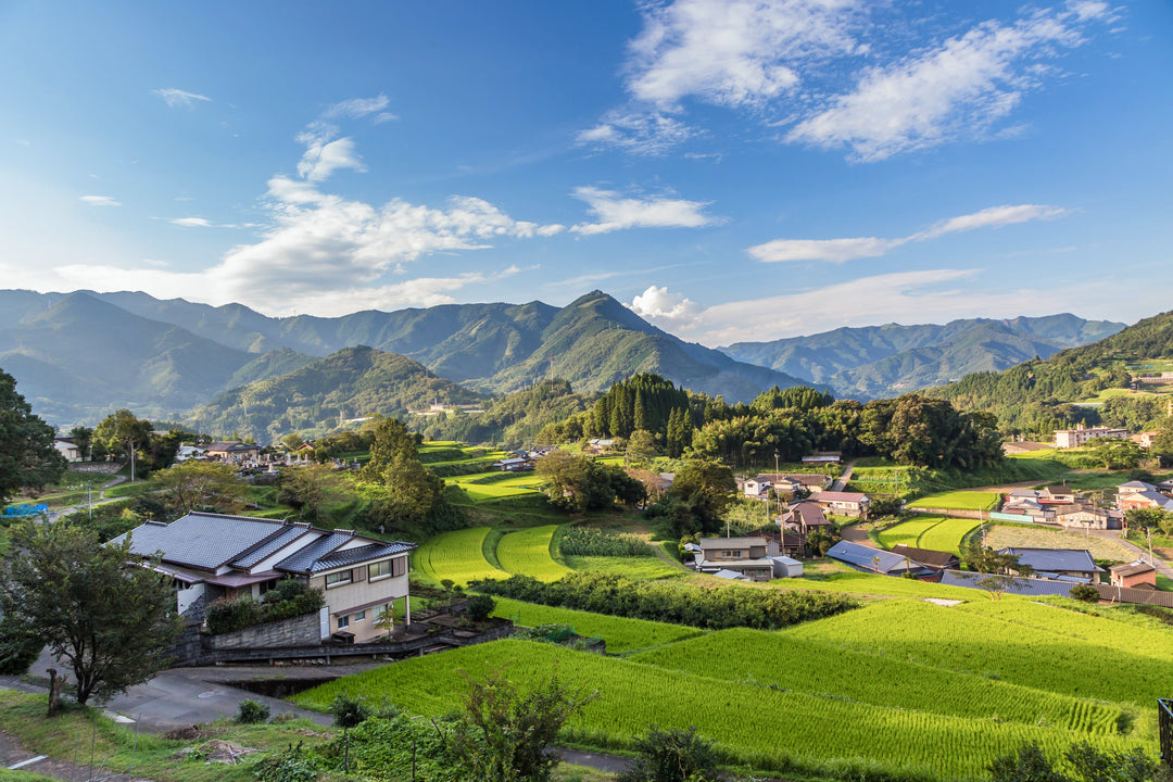 Landwirtschaftsdorf in Takachiho, Miyazaki, Kyushu.