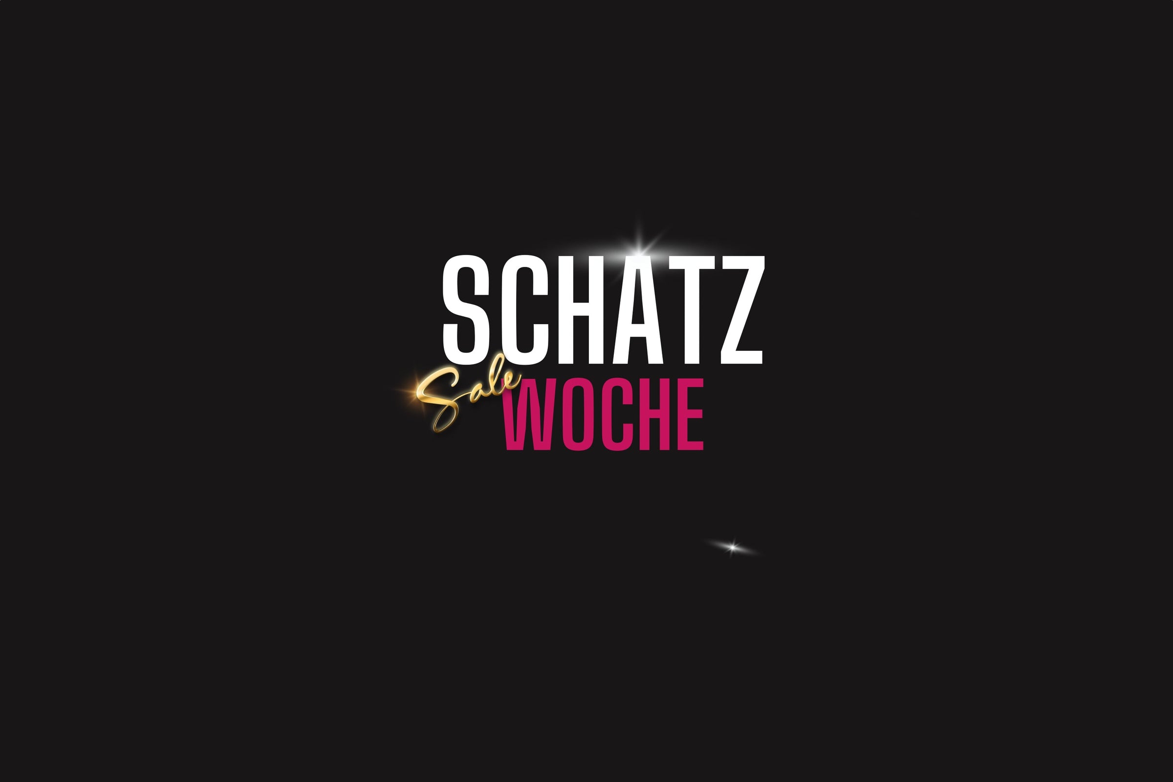 Banner mit dem Schriftzug "Schatz Woche Sale"