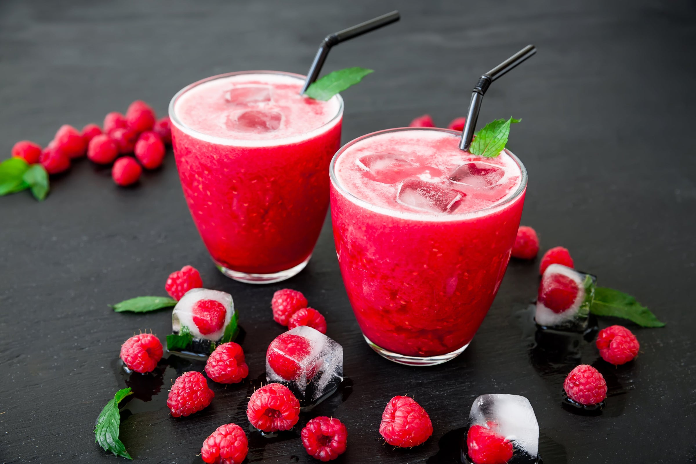 Tee-Rezeptidee: Himbeer-Frucht-Slush