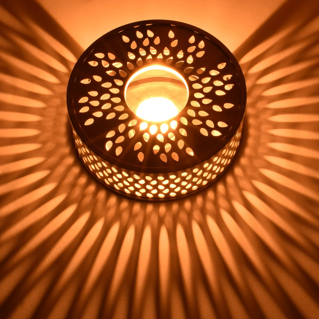Design Edelstahl Stövchen "Leaf" mit Teelichthalter
