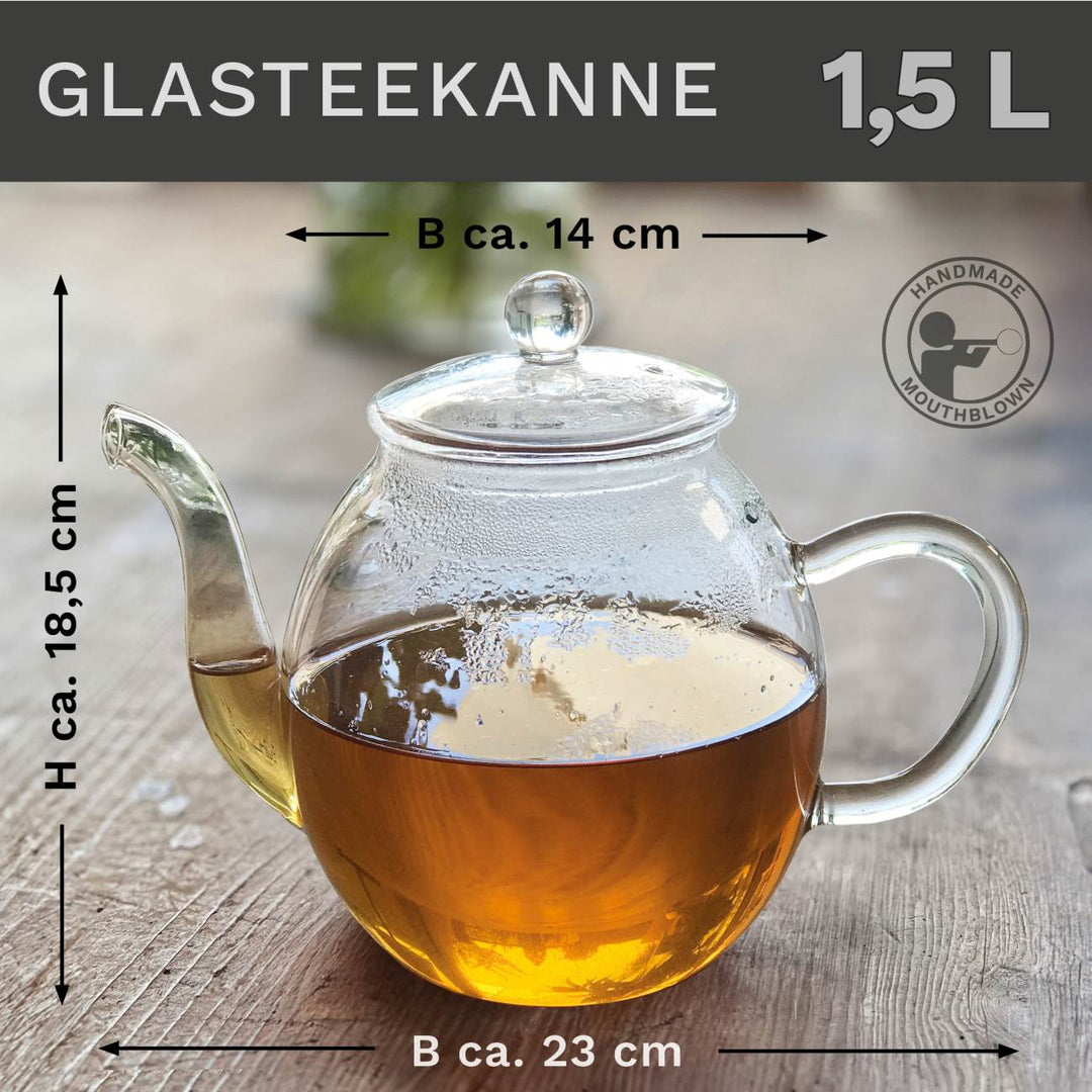 Glas Teekanne