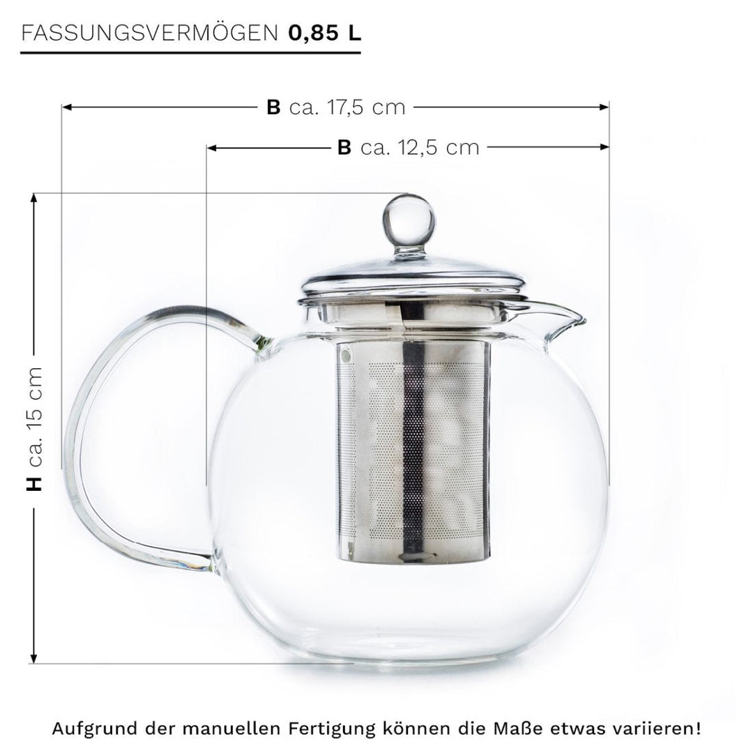 Glas Teekanne "Schnabel" 0,85 Liter