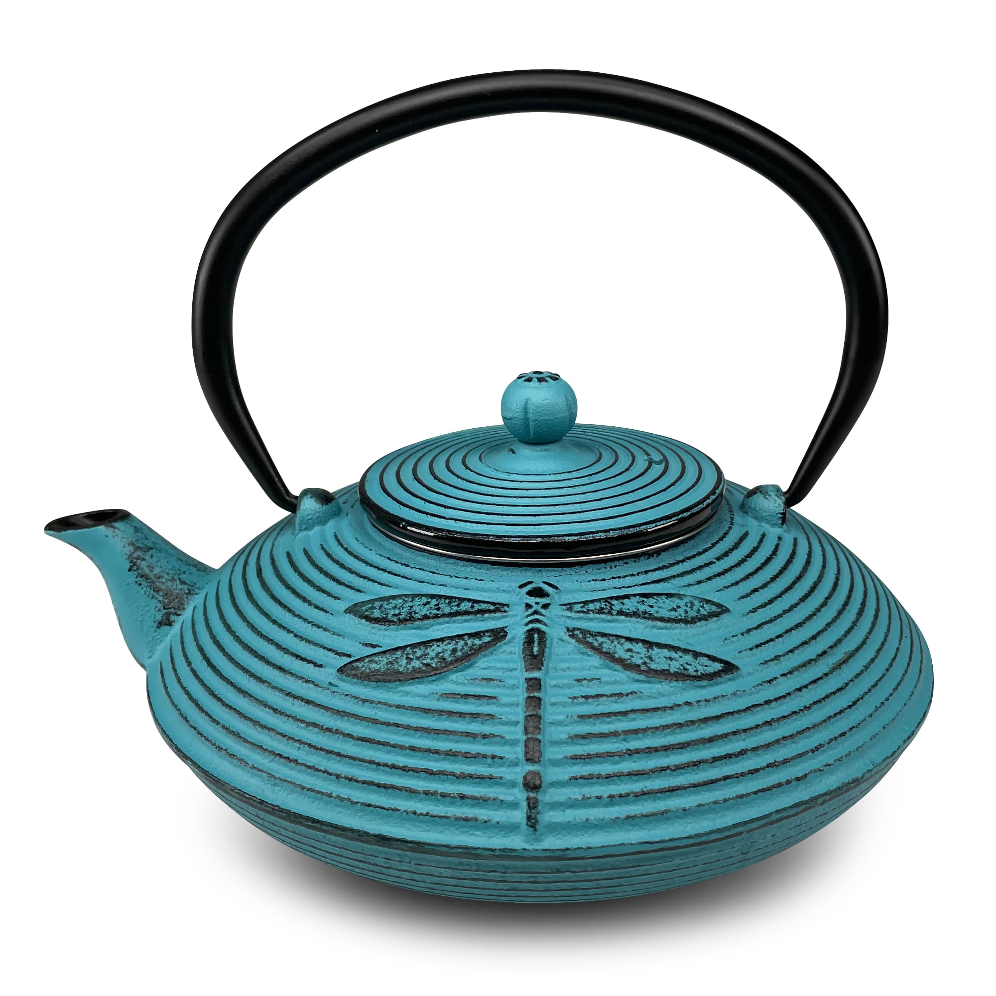Gusseisen Teekanne Dragonfly 0,8 Liter Türkis – Nibelungentee