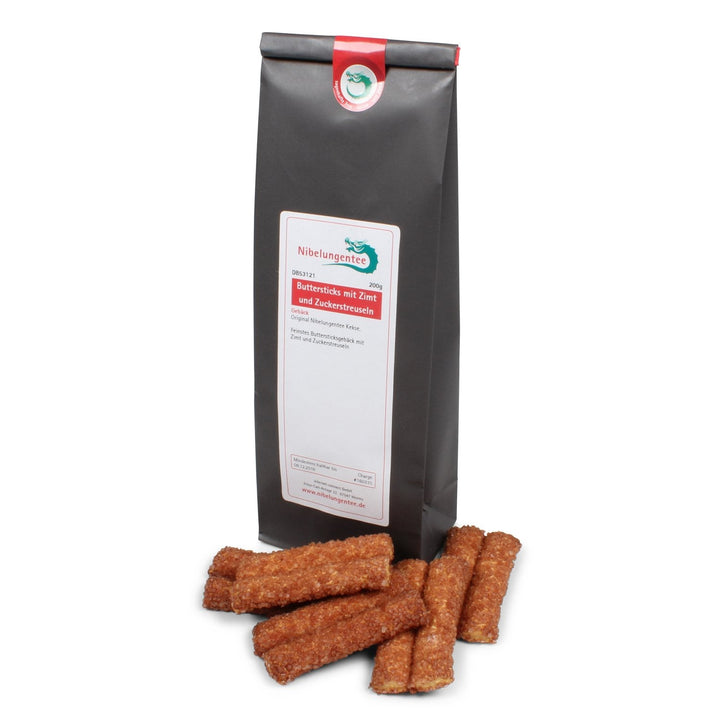Nibelungentee Buttersticks mit Zimt und Zuckerstreuseln