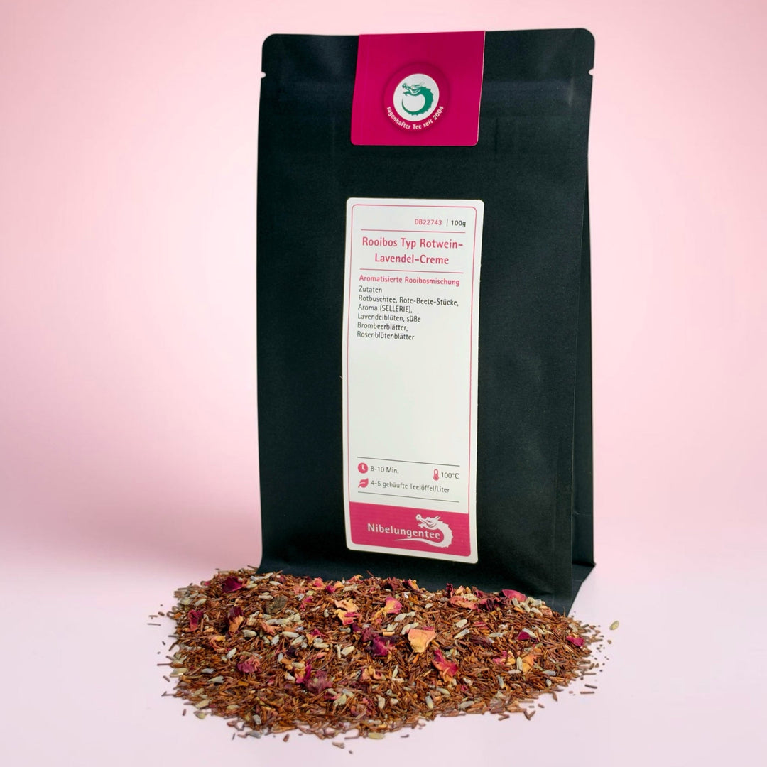 Rooibos Typ Rotwein-Lavendel-Creme