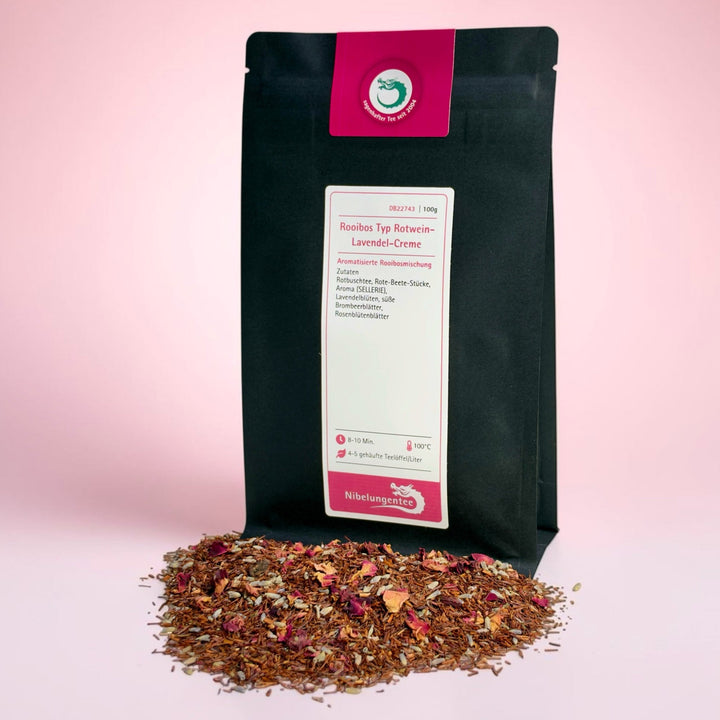 Rooibos Typ Rotwein-Lavendel-Creme