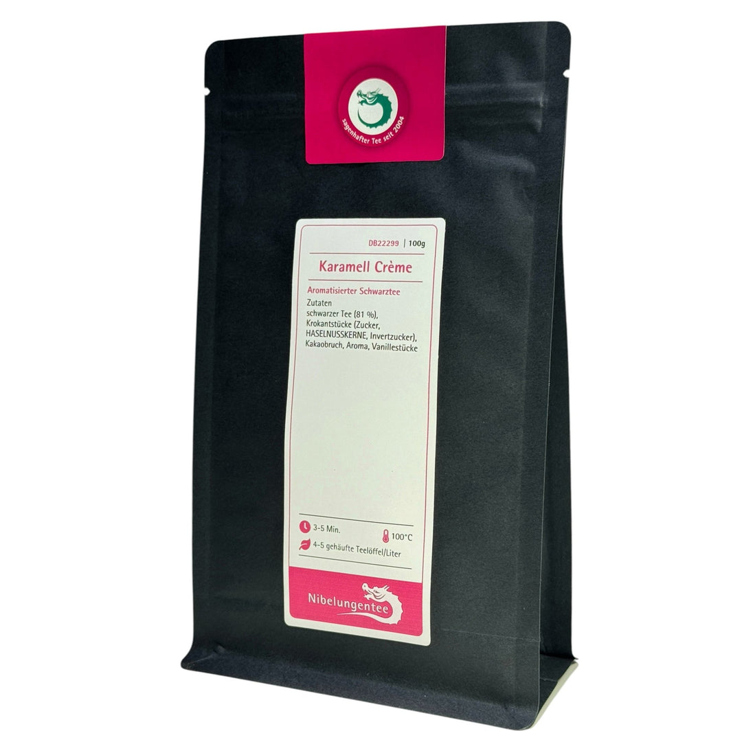 Schwarztee Karamell Crème