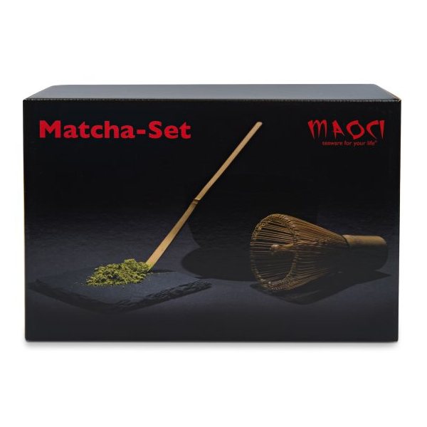 Matcha-Schale Komplett-Set Marmorweiß